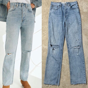 Denim Forum Jeans Joni High Rise Loose 32L Blue Women’s Size 25 Button Fly